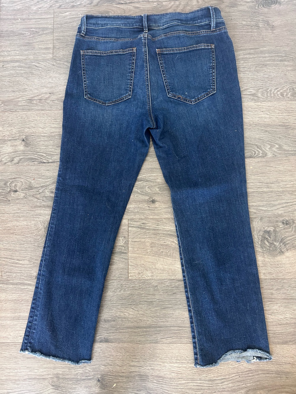 Ann Taylor Dark Blue Cropped Straight Jeans - Picture 4 of 4